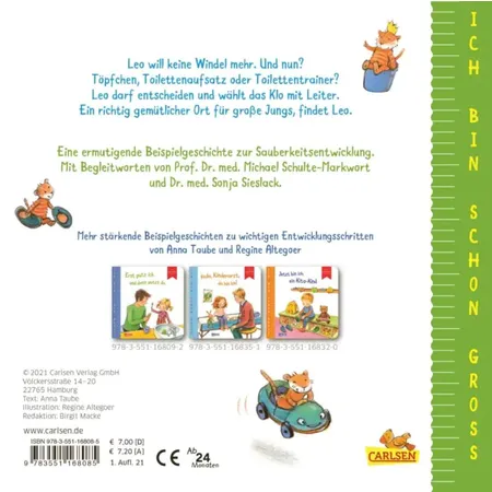 Carlsen Verlag Ich bin schon groß: Tschüss, Windel! Hallo, Klo!