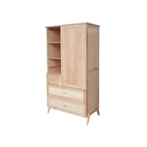 Armoire 1 porte MARELIA BOIS Naturel - THEO