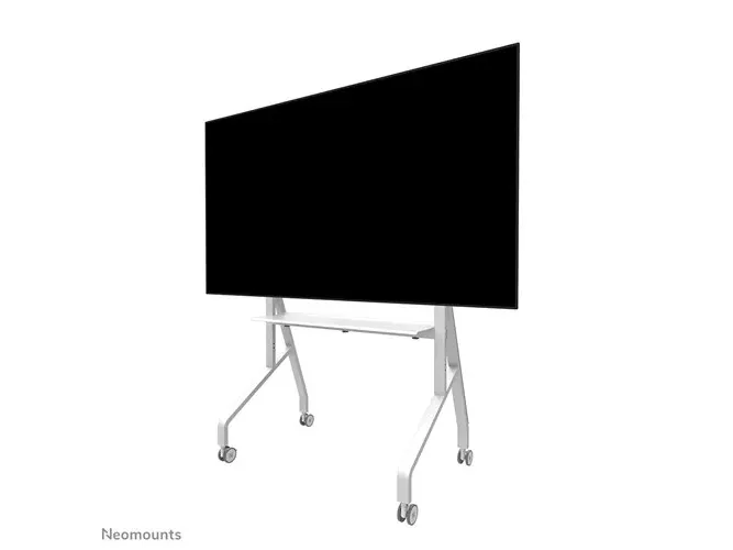 Neomounts Move Go FL50-525WH1 - Vogn med hjul - for fladt panel - låsbar - stål - hvid - skærmstørrelse: 55