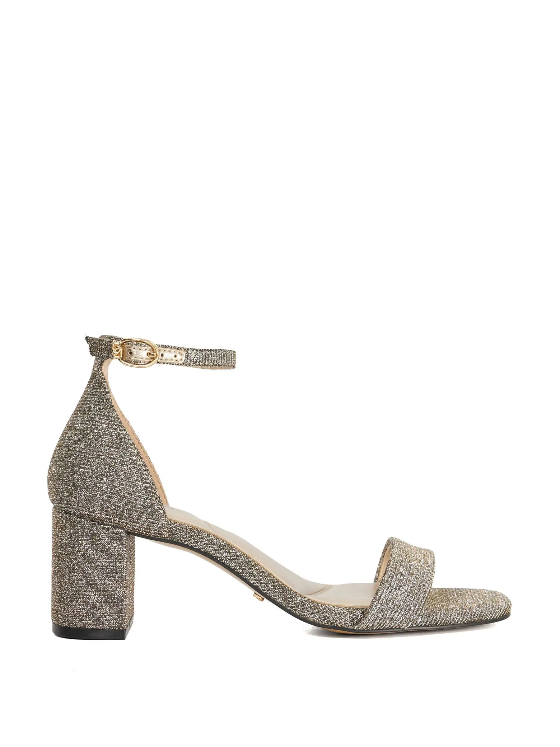Zilver - Dune London Melins Block Heel Back Sandals