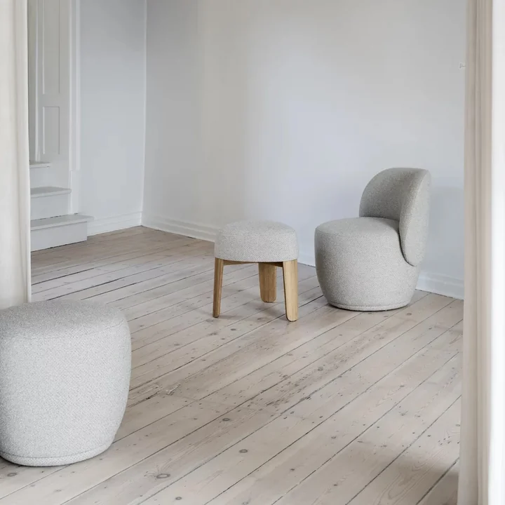 Blomus - Kuon Hocker, H 45 cm, Ø 47 cm, shitake
