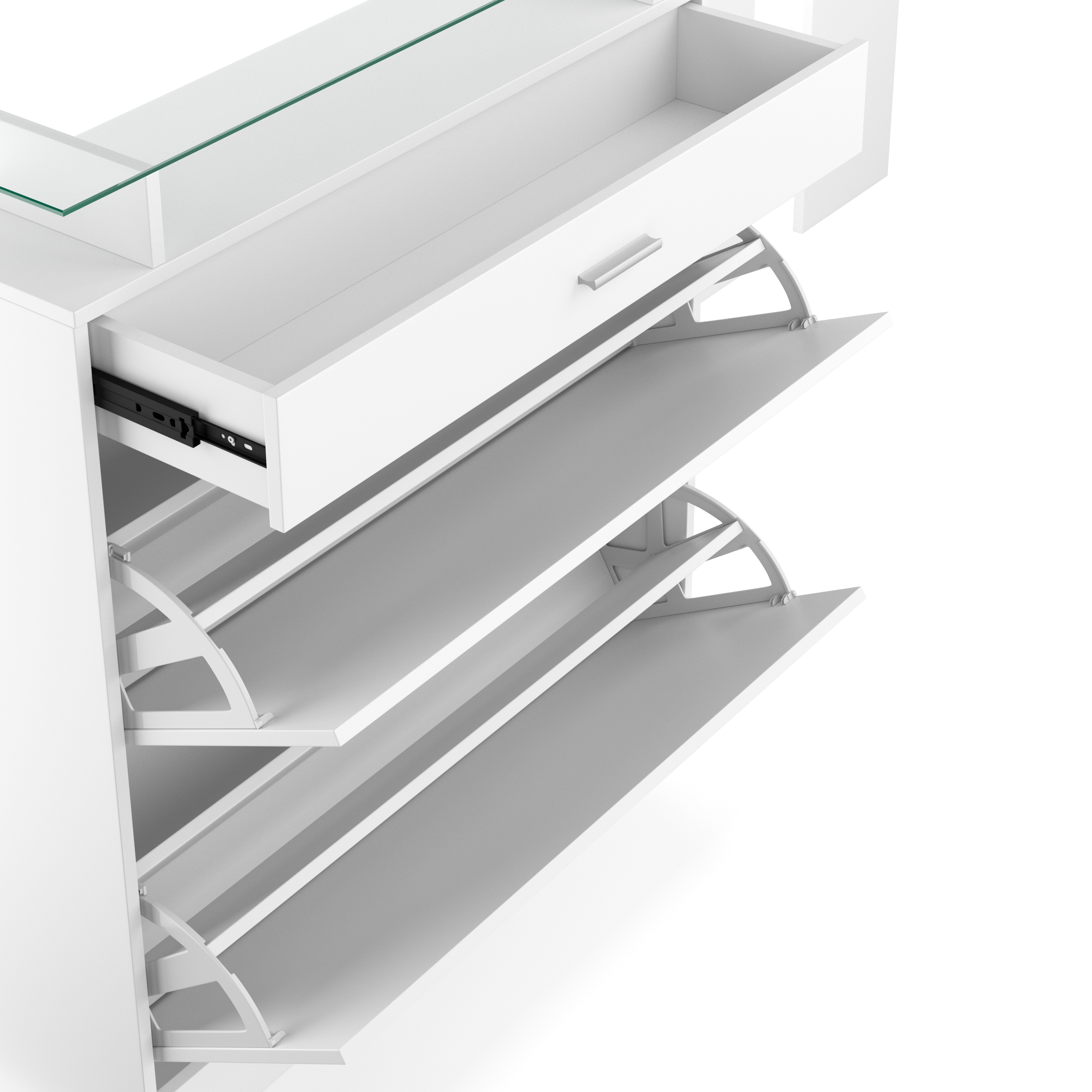 Garderobe Set KASPER 3-teilig weiss
