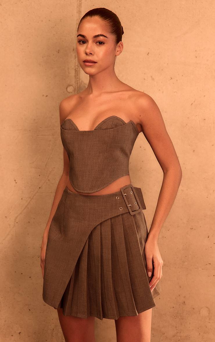 Moka Corset Ajusté PLT Label Avec Détail Bustier