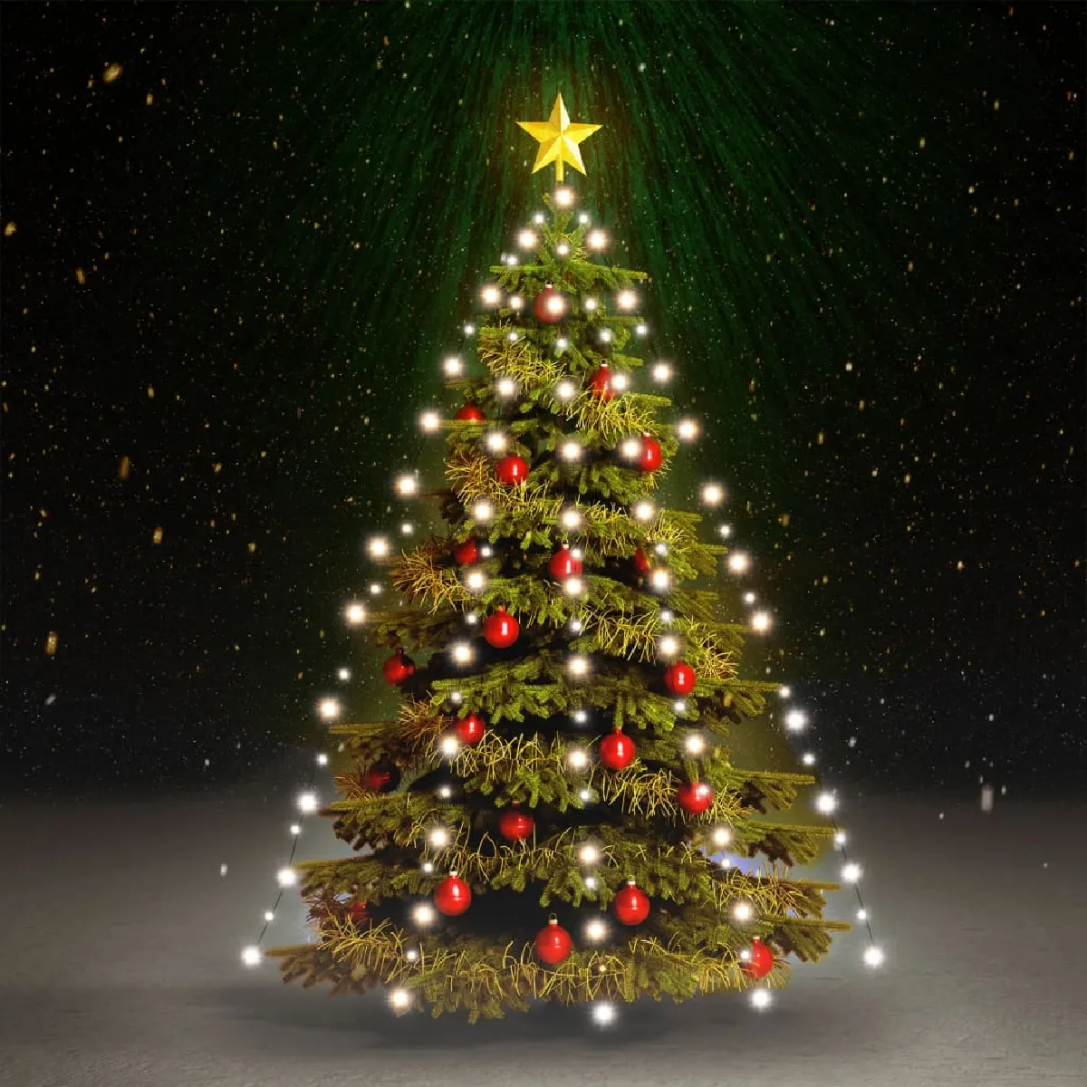 vidaXL Guirlande de Noël 210 LEDs - Blanc froid