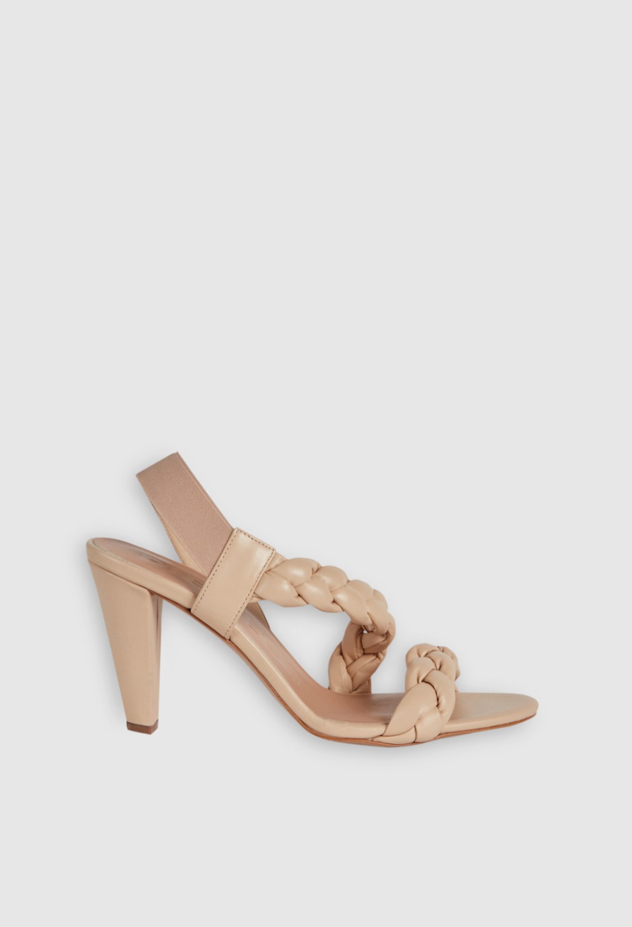 Sandales &agrave; talons en cuir
