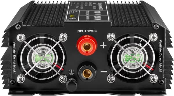 Goobay Spenningsomformer DC/AC (12 V - 230 V/1000 W) konverterer 12 V DC til 230 V AC