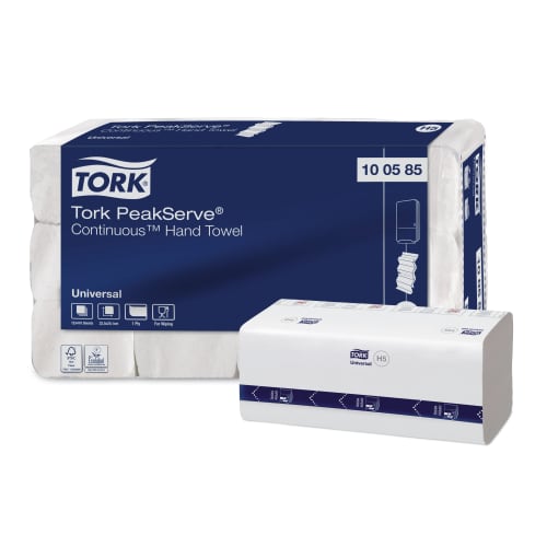 Essuie-mains plié Tork TAD 1 pli blanc 22,5 x 20,1 cm Ecolabel