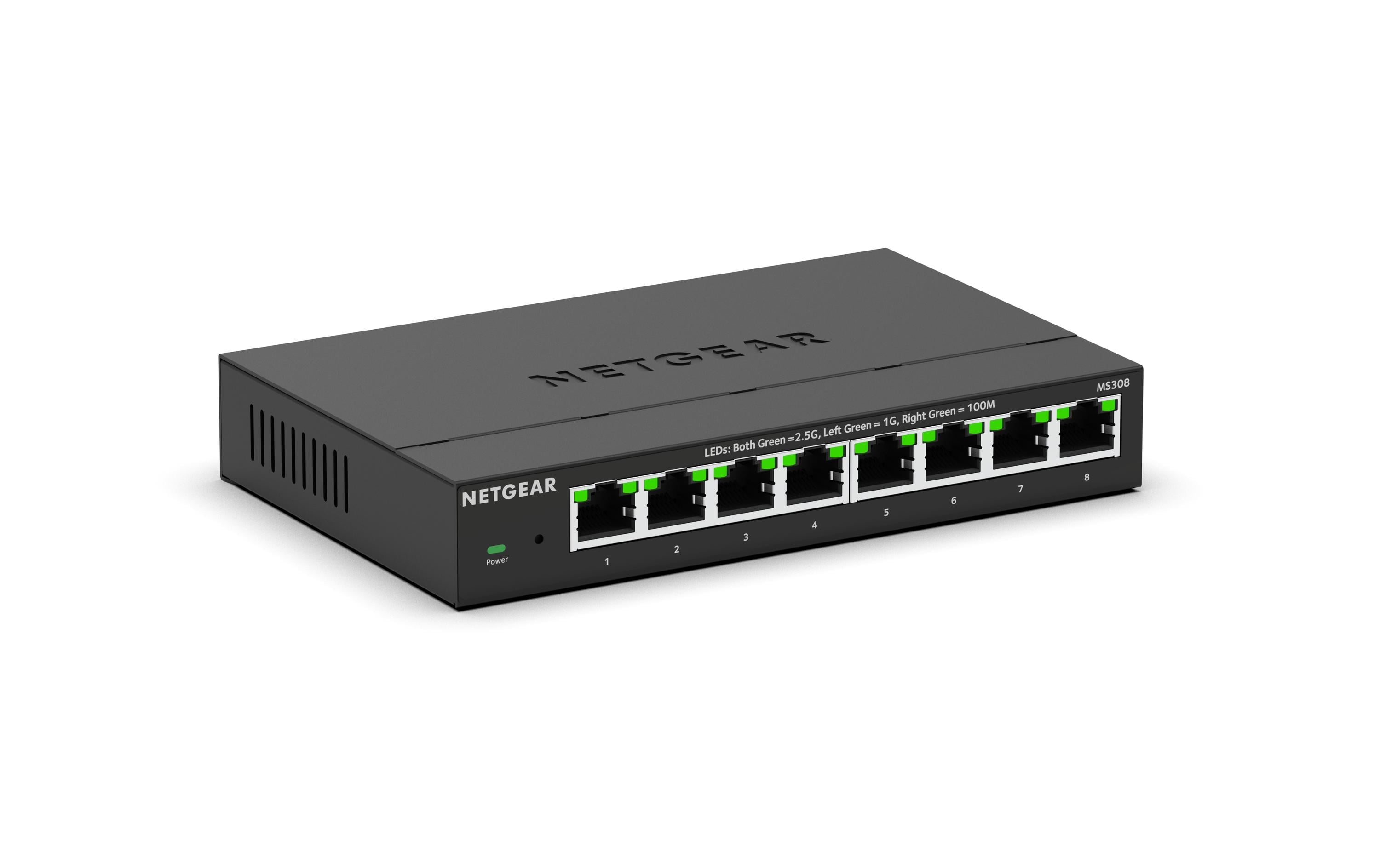 Switch MS308-100EUS 8 Port<br>NETGEAR 8 Port Multi-Gigabit 2.5G Ethernet Unmanaged Switch