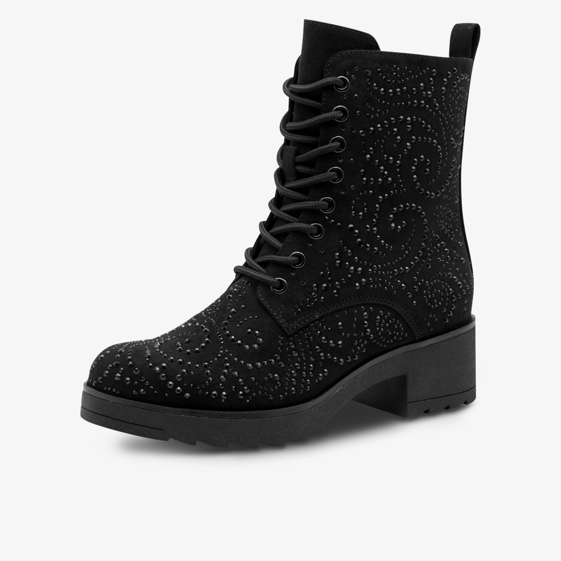 MARCO TOZZI Damen Schnürstiefeletten schwarz