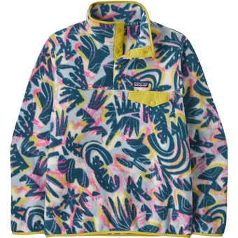 Patagonia Lightweight Synchilla Snap-T Pullover Wild Botanist: Tidal Teal Damen