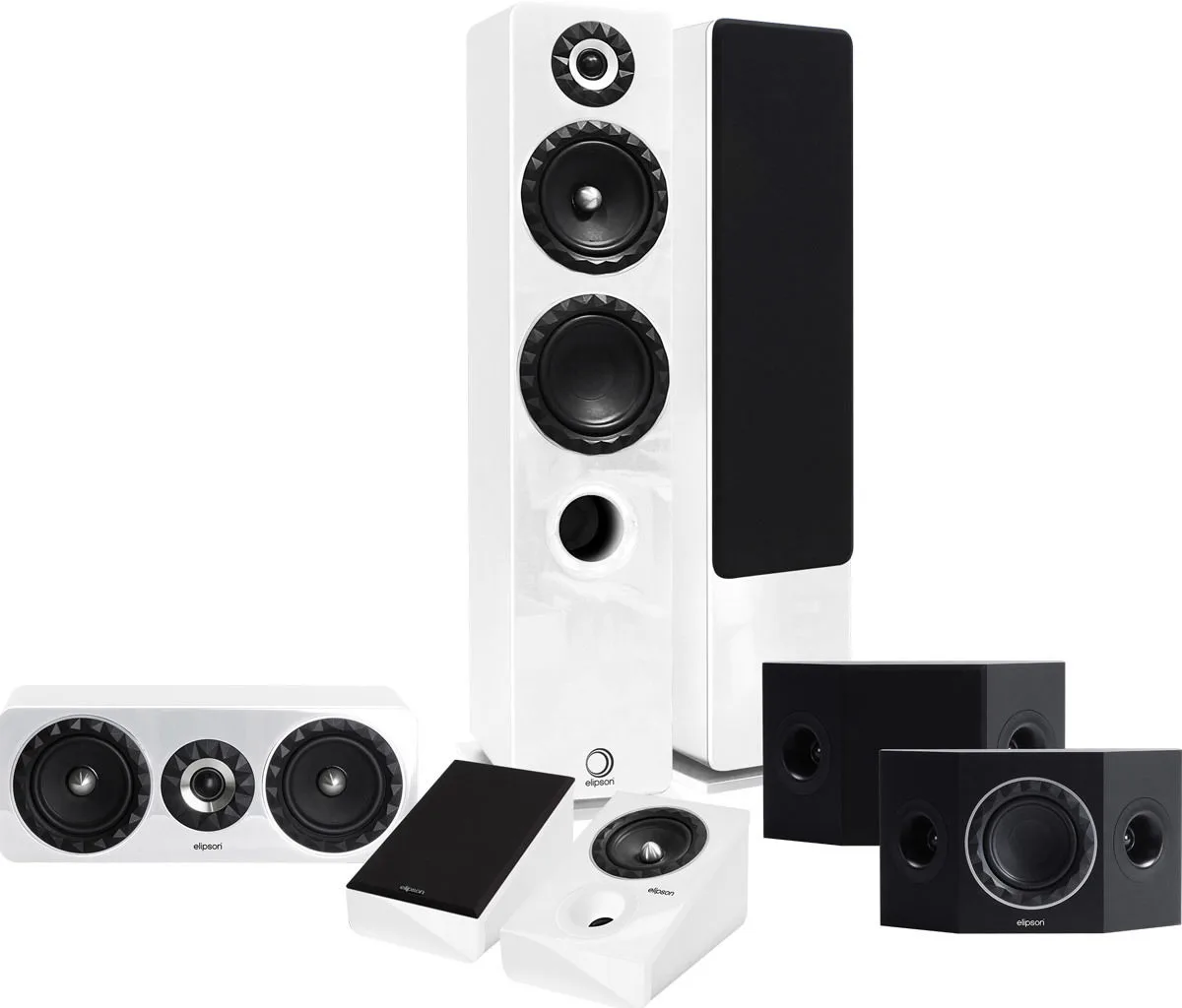 Elipson Prestige Facet HCS 14F 5.0.2 Blanc Packs enceintes grand spectacle
