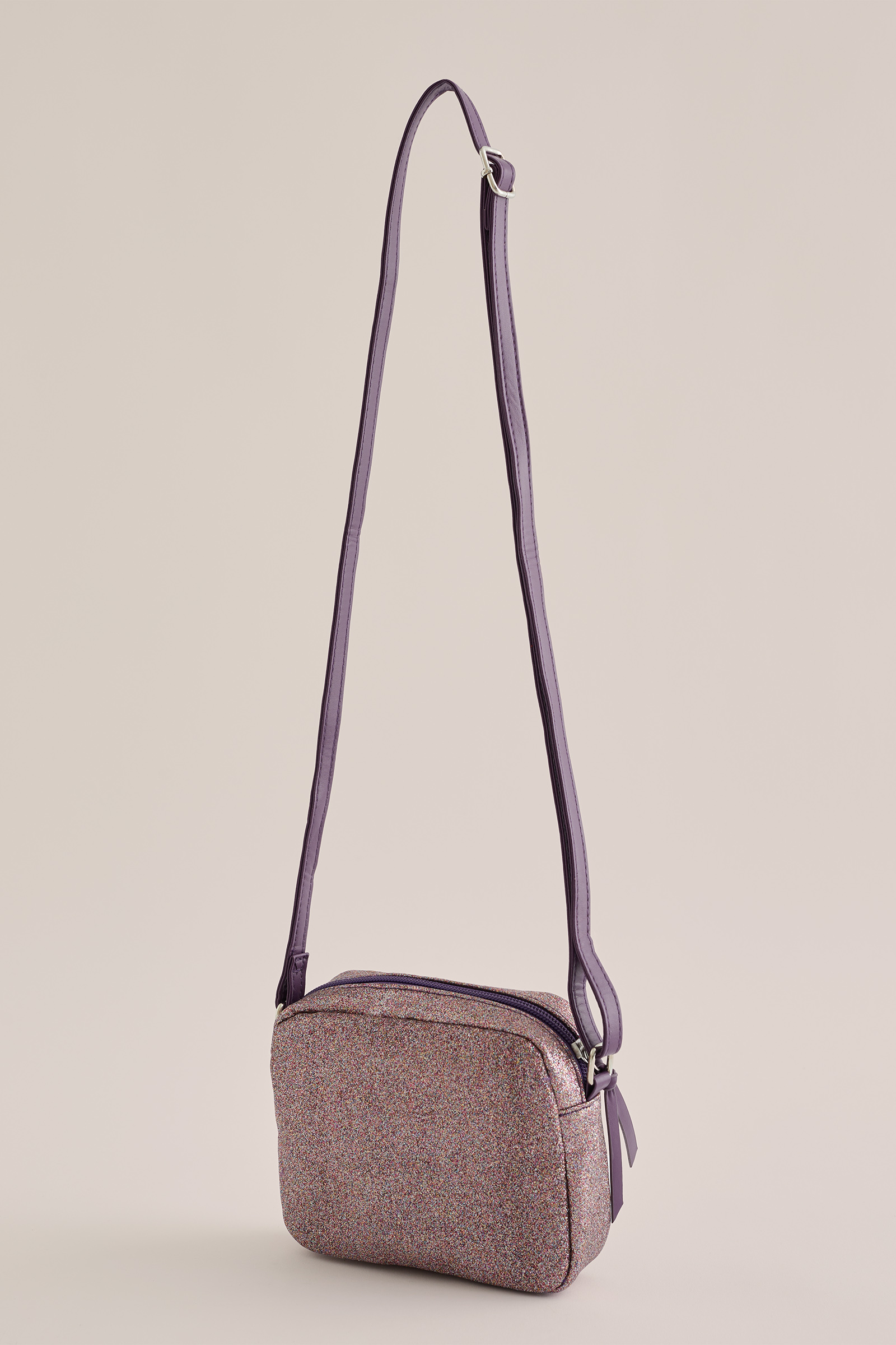 Meisjes tas met glitter WE Fashion Donkerpaars