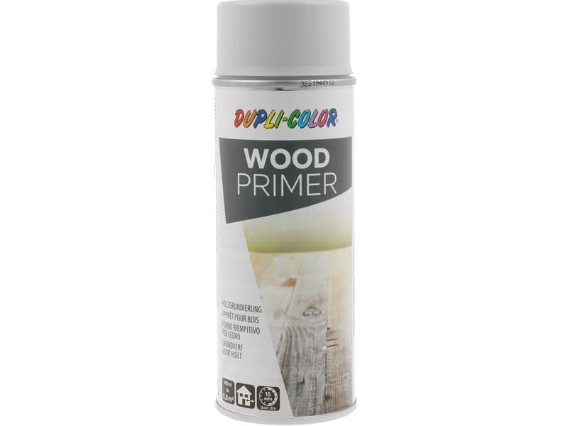 DUPLI-COLOR Holzgrundierung grau, 400 ml Grundierung für Holzoberflächen zur Erstellung glatter und glänzender Lackflächen