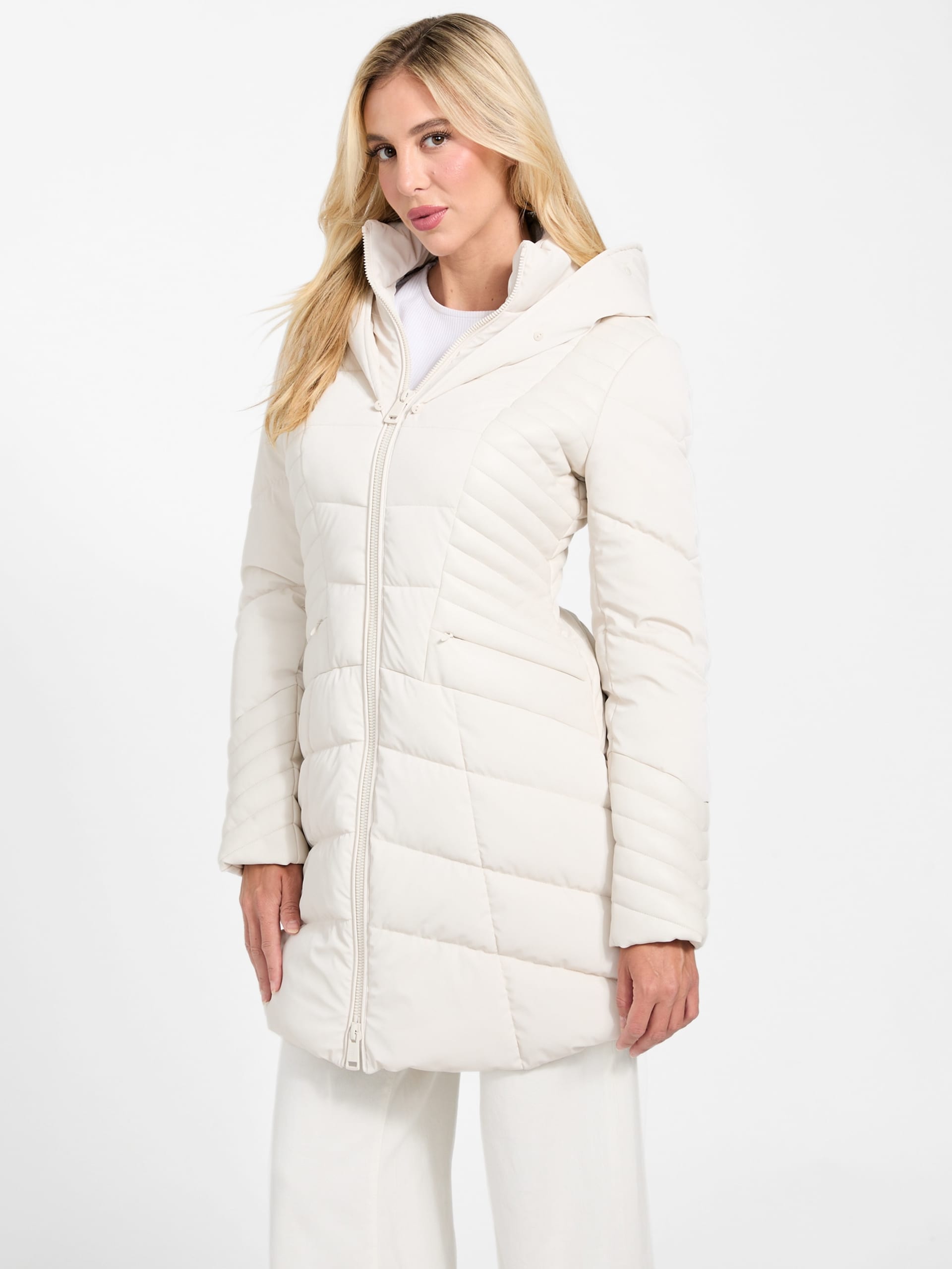 Casaco puffer com capuz Oxana
