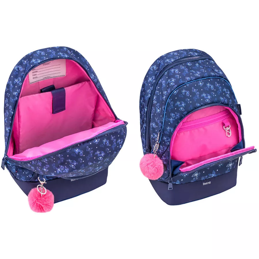 Belmil Schulrucksack 2-IN-1 Schulrucksack & Gürteltasche Sapphire