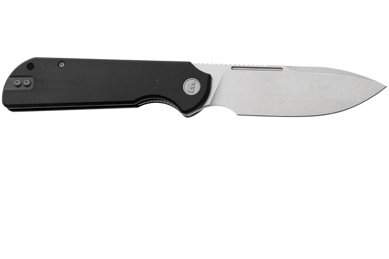 Eutektik Binary BIN-BSW-L Stonewashed 14C28N, Black G10, linkshandig zakmes