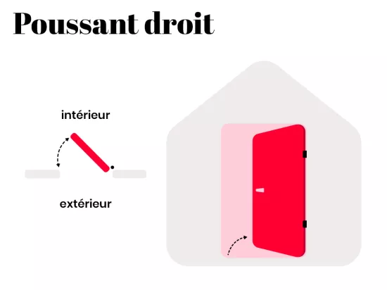 Porte d'entrée en acier pleine H207 x L100 cm anthracite - poussant droit - AGUEDA