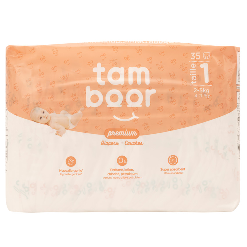Couche Premium T1 nouveau-né (2-5kg) - x35