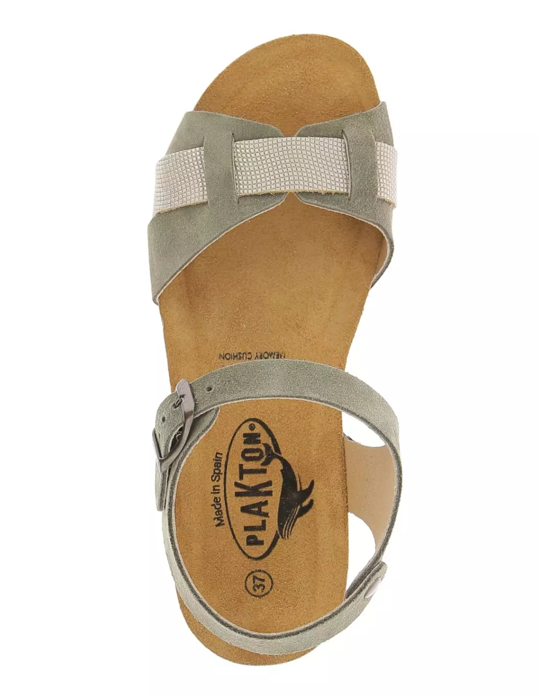 PLAKTON NUBE - Sandales & nu-pieds LIGHTKAKIPLATINO