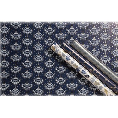 Clairefontaine Excellia Christmas - Papier cadeau - 70 cm x 2 m - différents modèles disponibles (nuit étoilée)