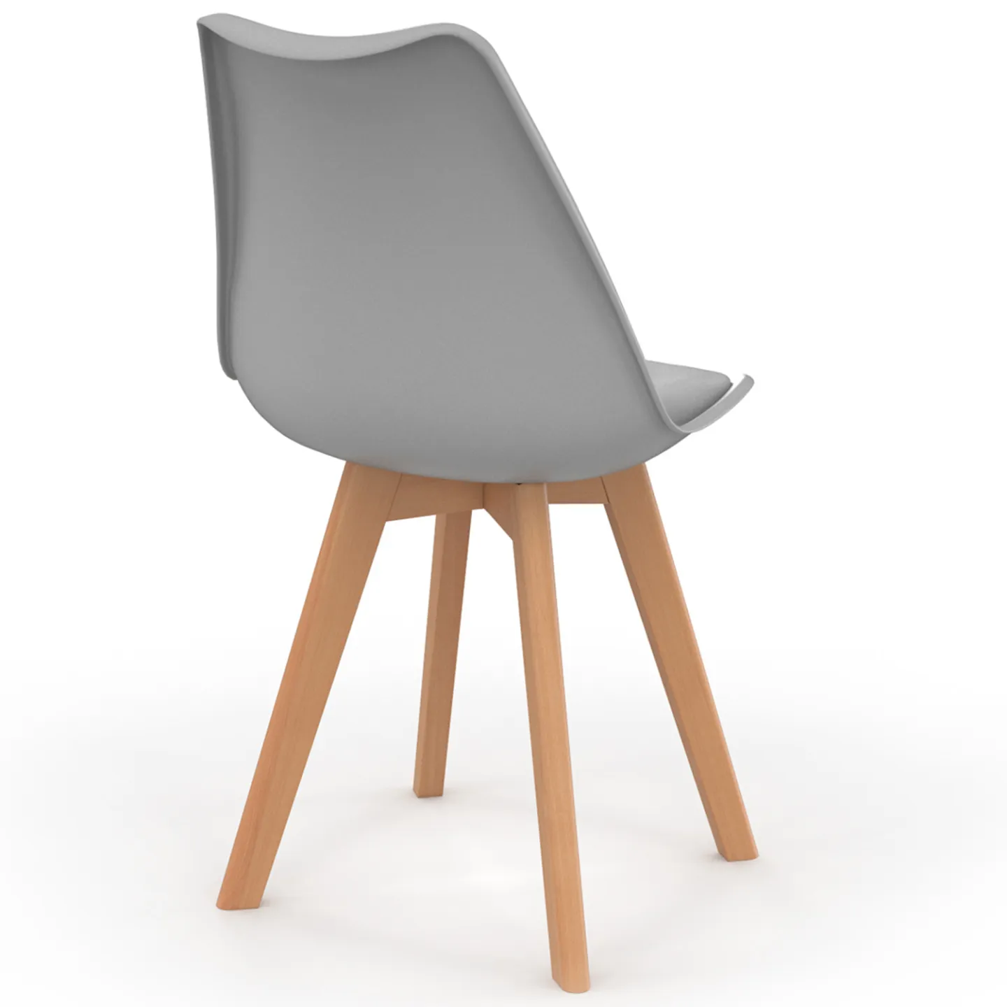 Lot de 4 chaises scandinaves SARA gris clair pour salle à manger