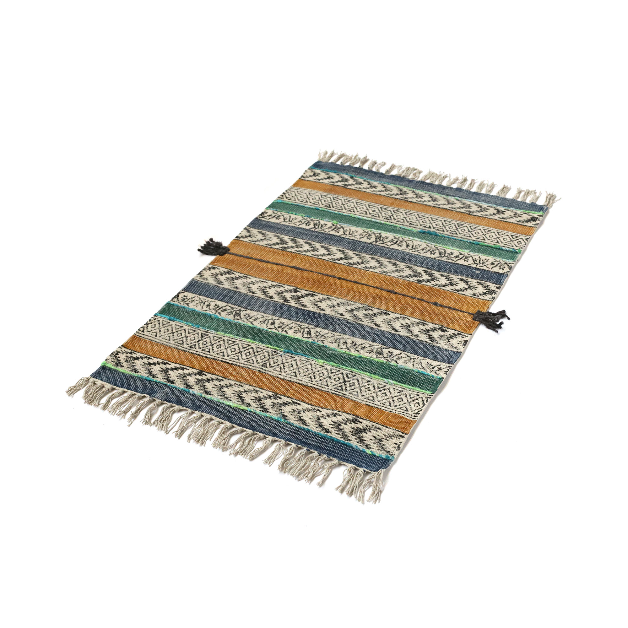 Mini-Rug 'Ayush', handbedruckt, B 90 cm, L 60 cm von fischer's lagerhaus