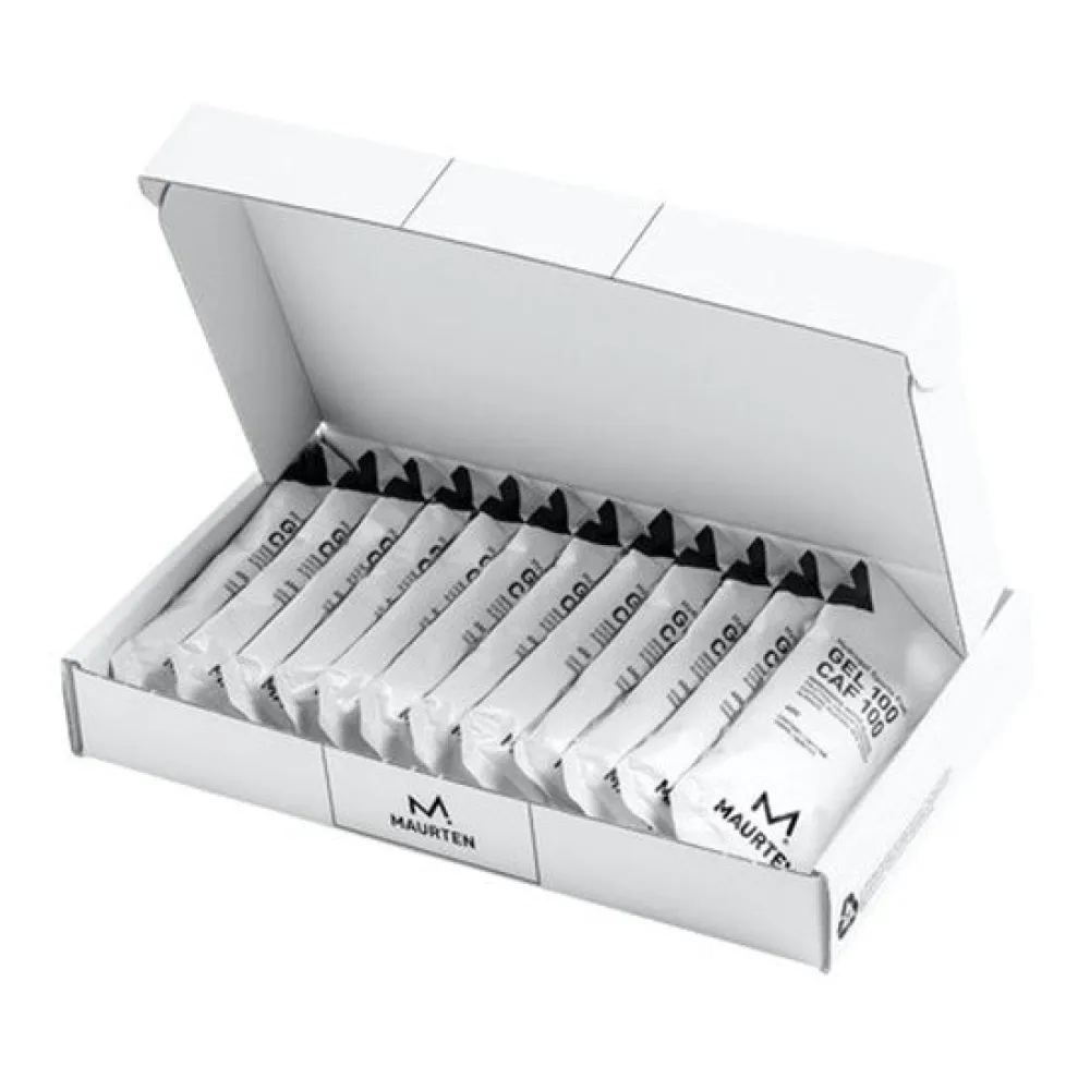 Maurten Gel 100 Caf 100 Schachtel mit Energiegelen Neutraler Geschmack 40g 12 einheiten