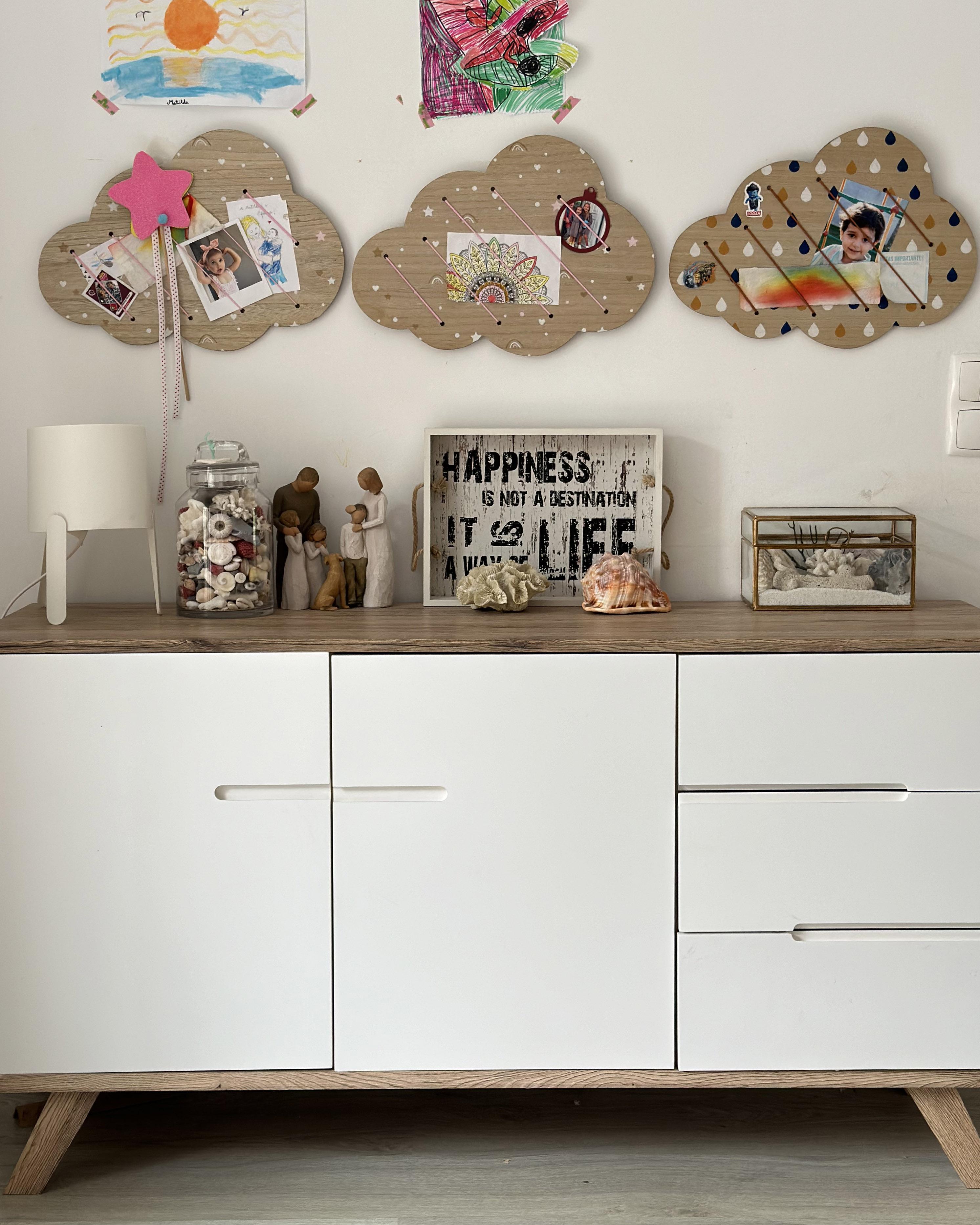 Dressoir met 2 deuren FORESTER Bruin/wit