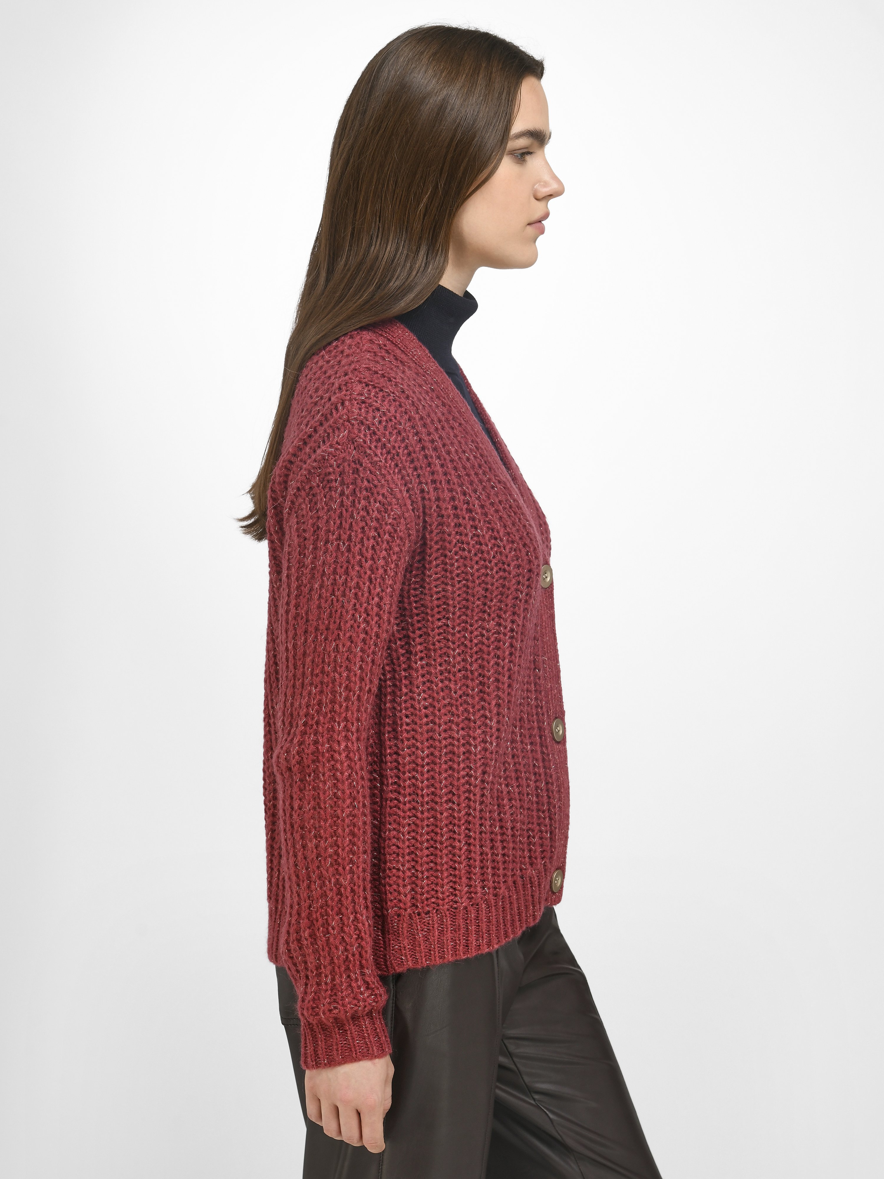 Strickjacke mit V-Ausschnitt
