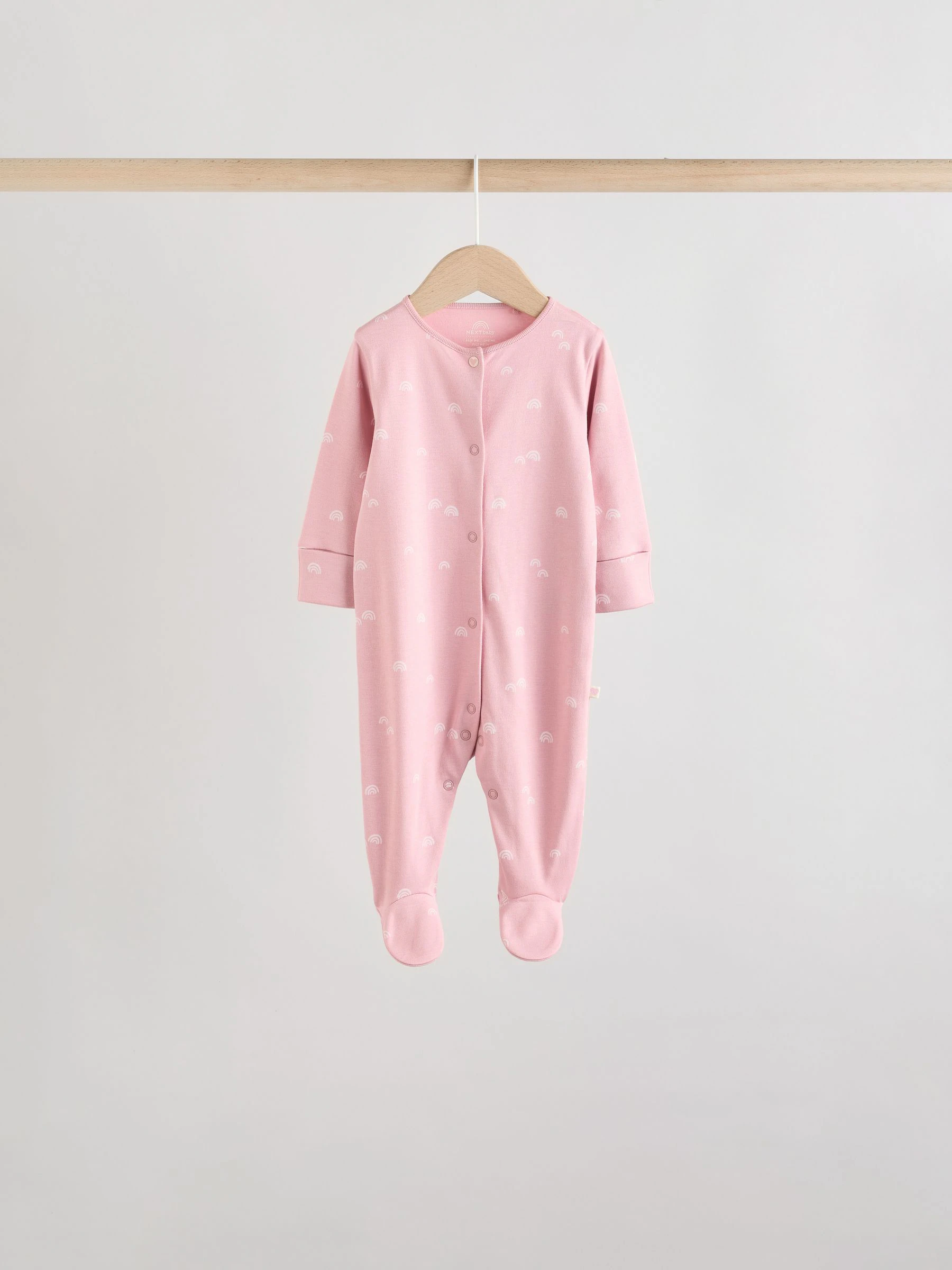 Roze - 7 Pack Baby slaappakken (0mnd-3jr)