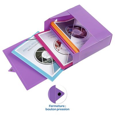 Viquel - Boîte de classement plastique - dos 80 mm - disponible dans différentes couleurs pastels