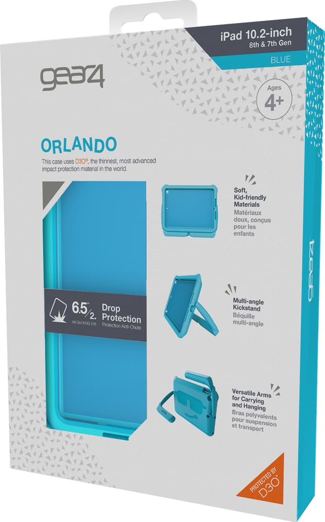Gear4 D3O Orlando iPad 10.2 cover til børn (blå)