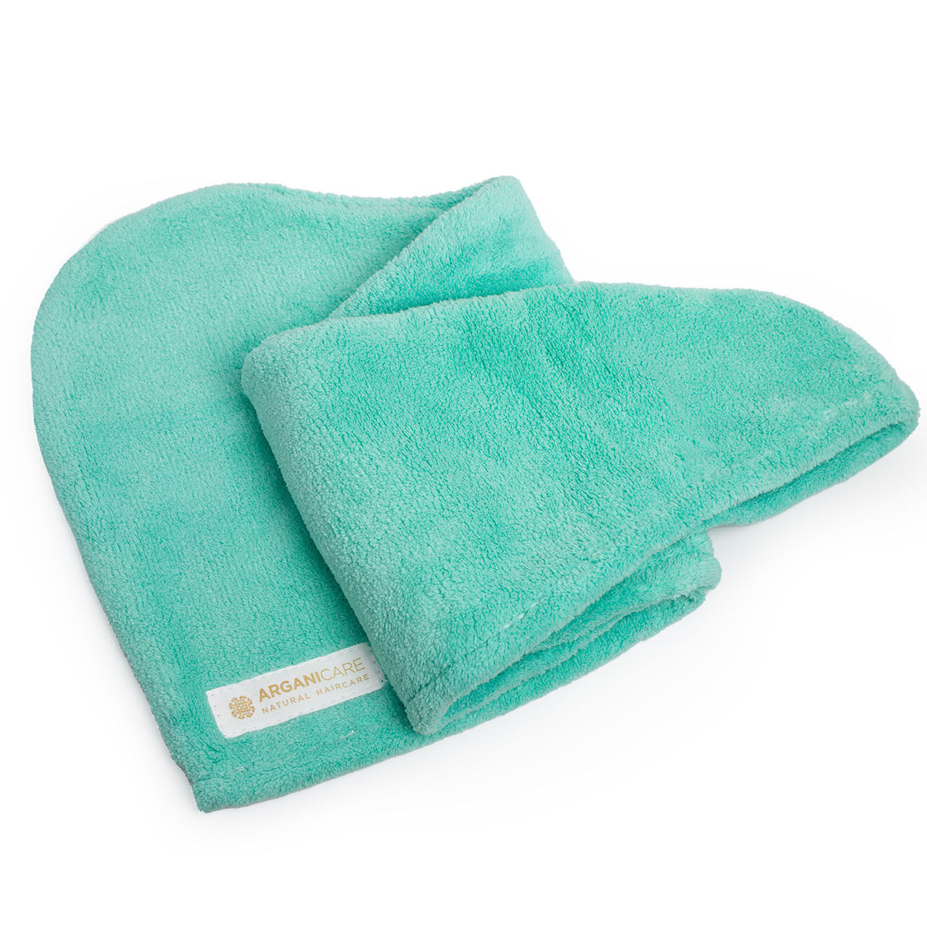 Arganicare Serviette en microfibre pour cheveux verte