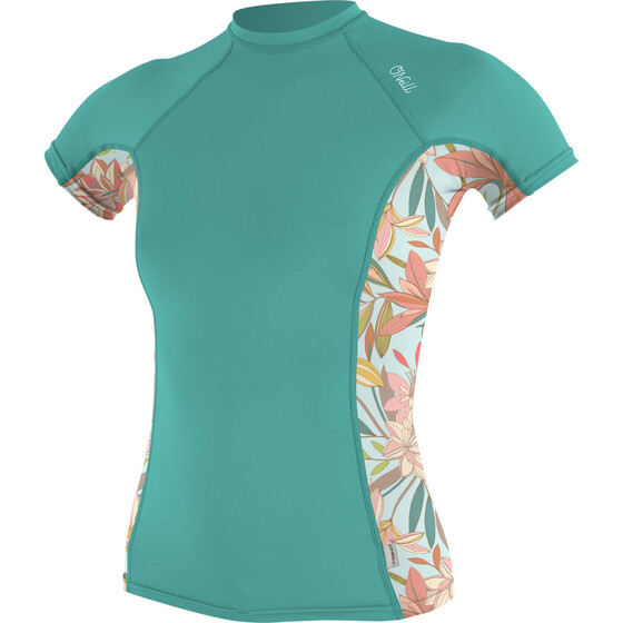 O'Neill Wetsuits Wms Side Print S/S Rash Guard Canton/Dalia SU24