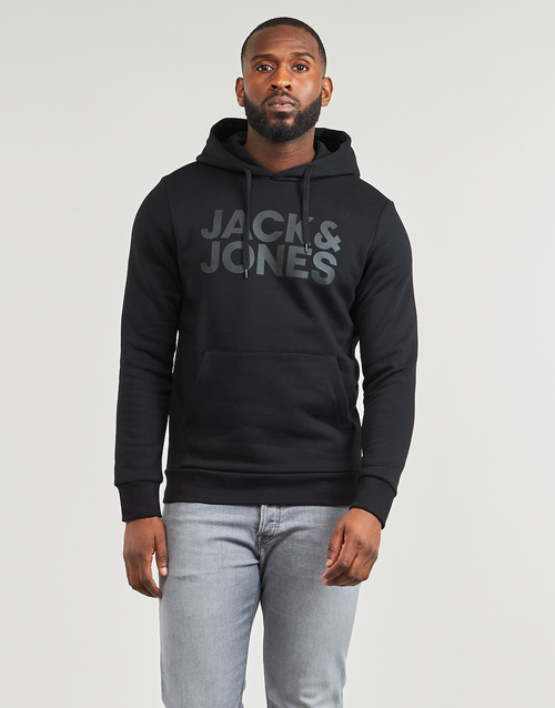 Jack & Jones - JJECORP LOGO SWEAT HOOD - Noir