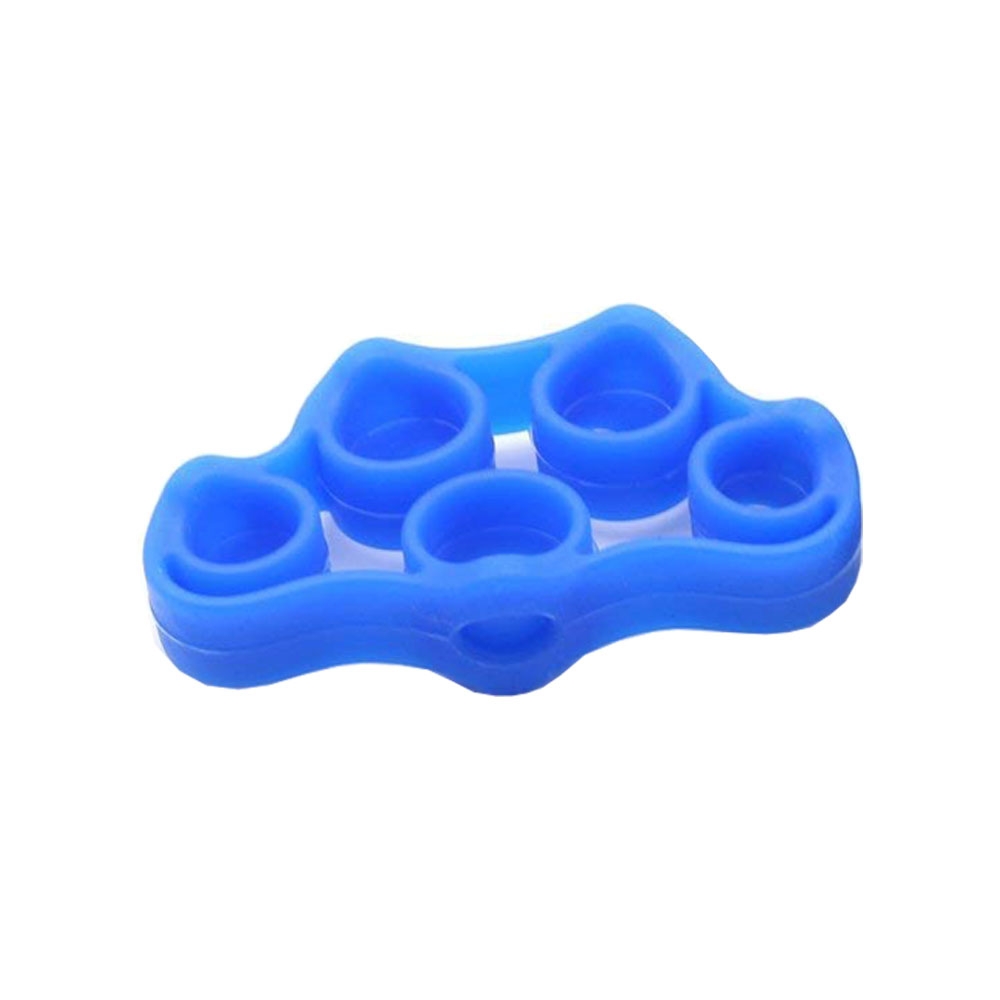 (2er Set) Gummi Fitness Finger Übungsbänder Handmuskeltrainer / Handtrainer / Fingertrainer (Ideal für Gitarre / Klettern) - Blau
