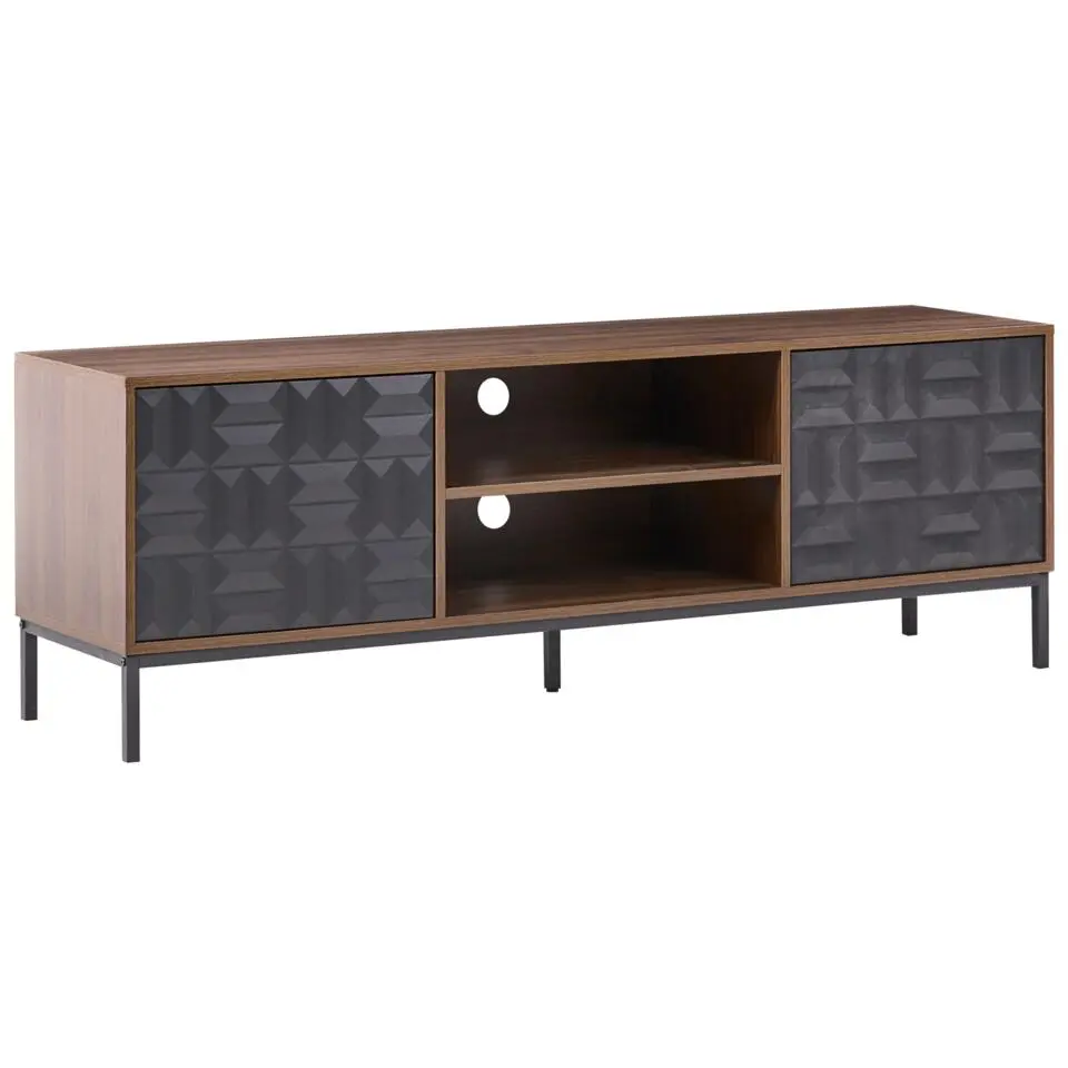 CARAQUET - TV-meubel - Donkerbruin - MDF