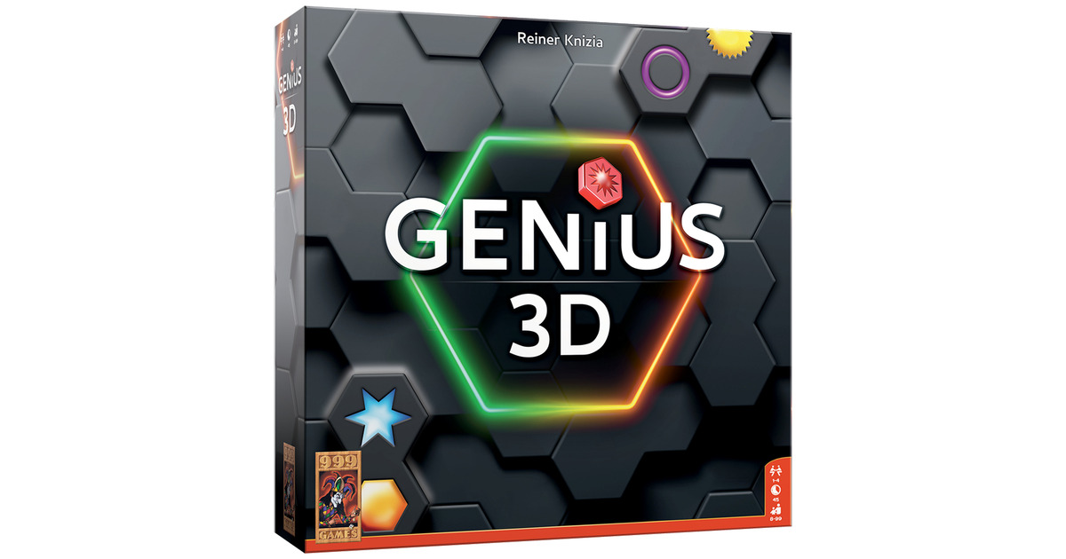 999 GamesGenius 3D Bordspel  (Nederlands, 1 - 4 spelers, 45 minuten, Vanaf 8 jaar)