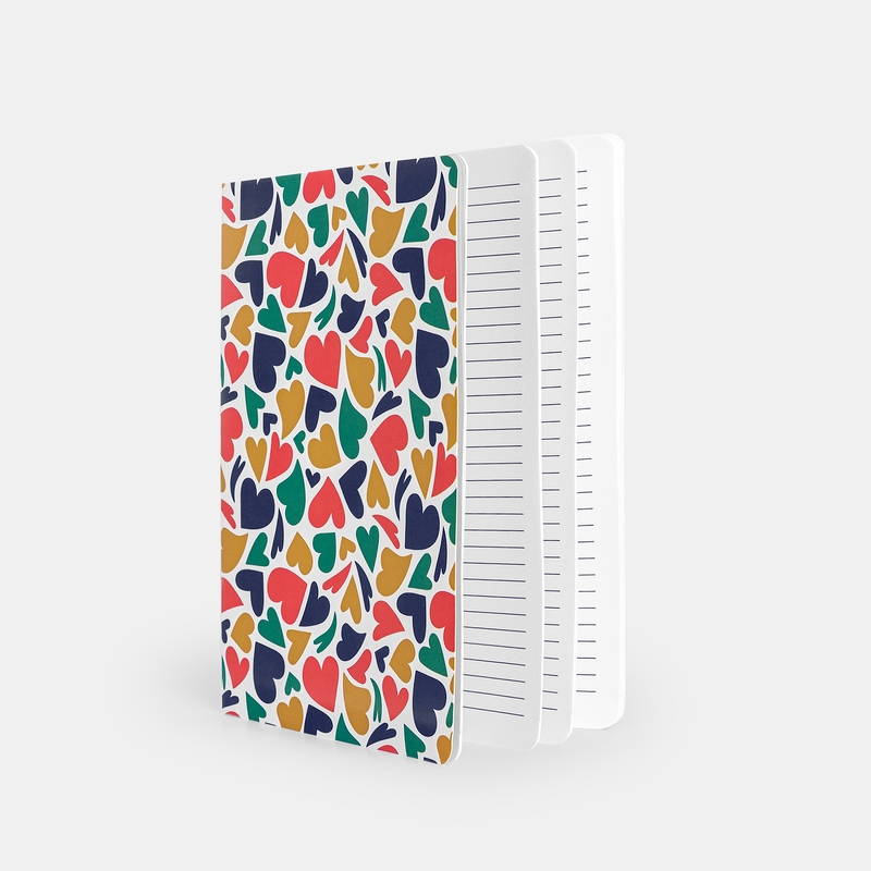 Cahier à ligne couverture imprimée fille