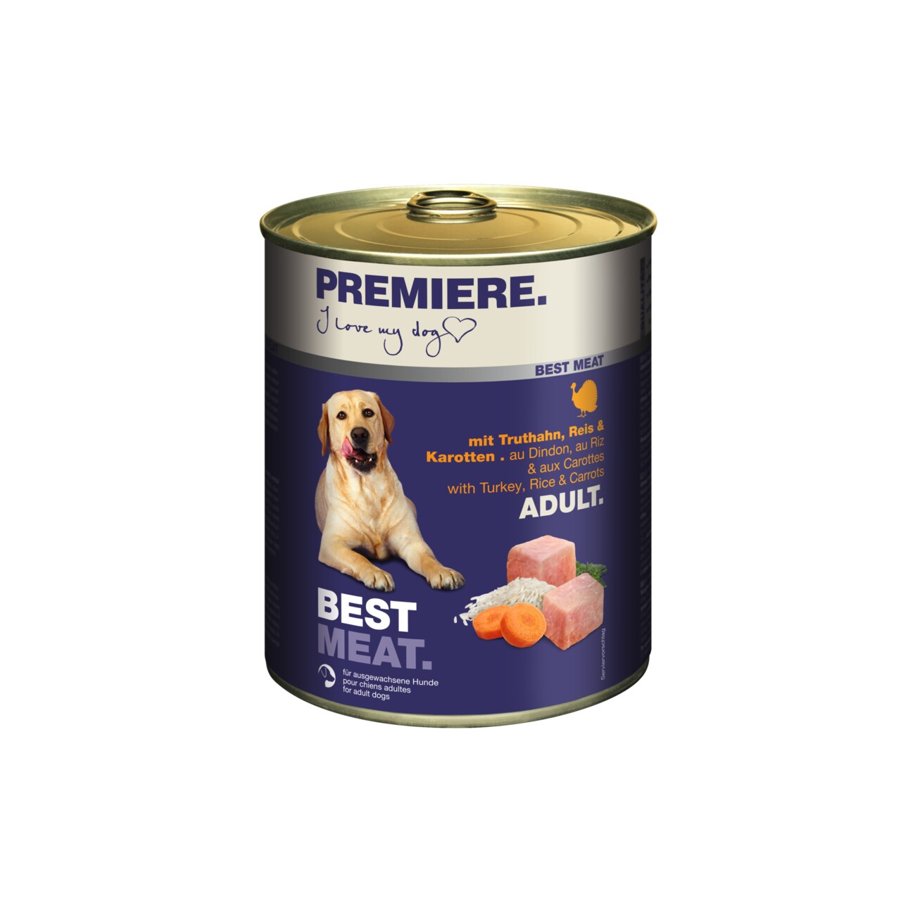 PREMIERE Best Meat Adult Truthahn und Gemüse 6x800 g