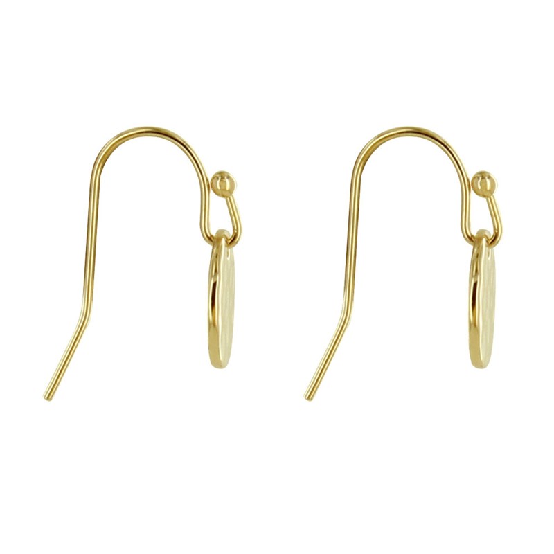 Boucles d'Oreilles Plaqué Or Pastilles Martelées