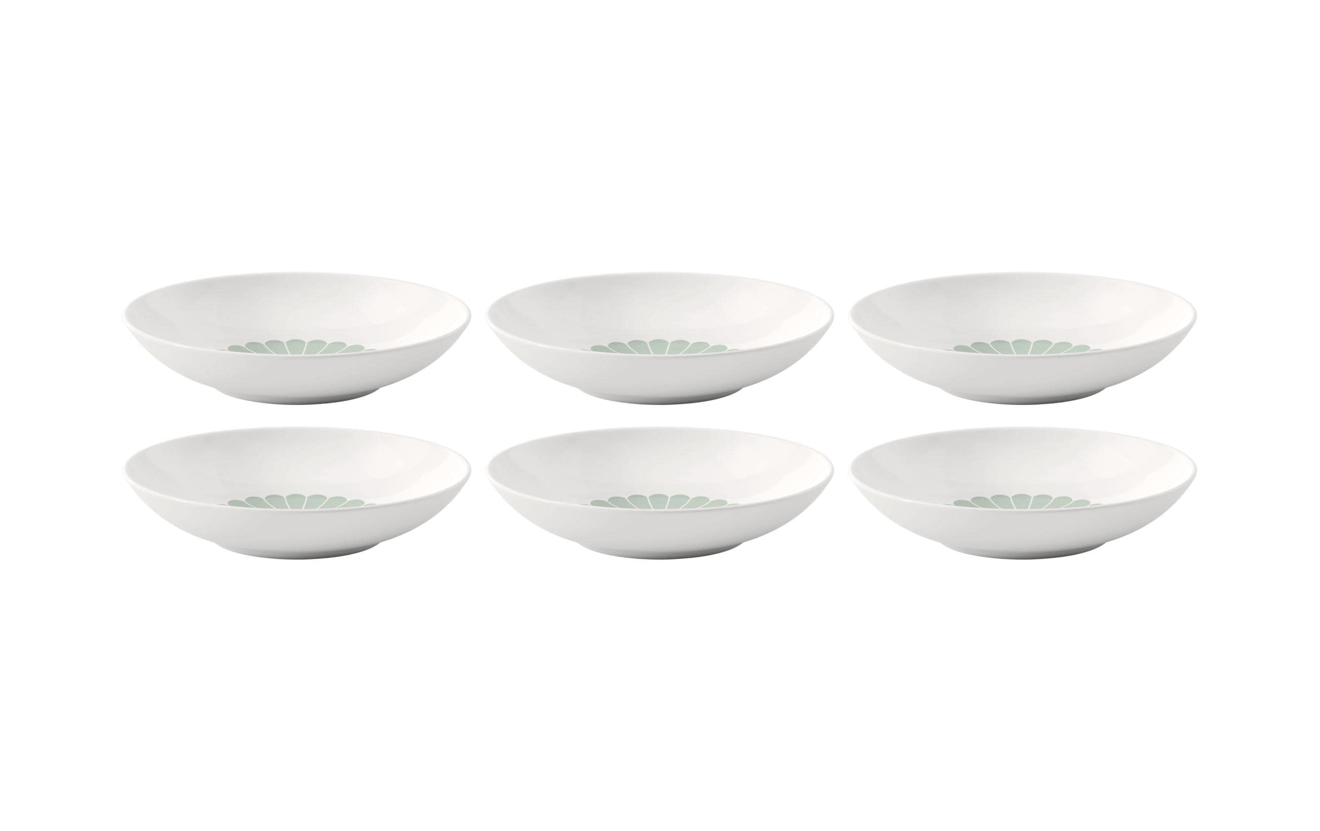 Pastaschale Fleur 6 Stück, Grün<br>Hochwertige Schale