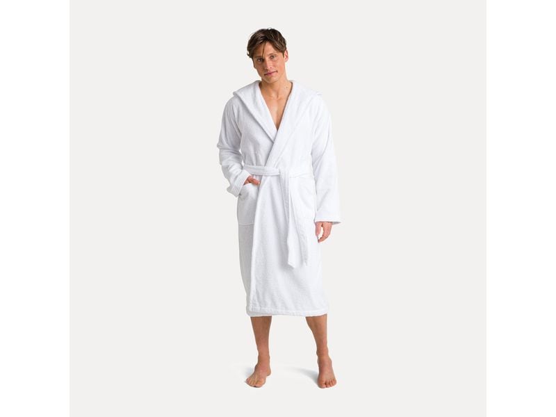 Möve Bademantel Superwuschel XL, Weiss Kapuzenmantel