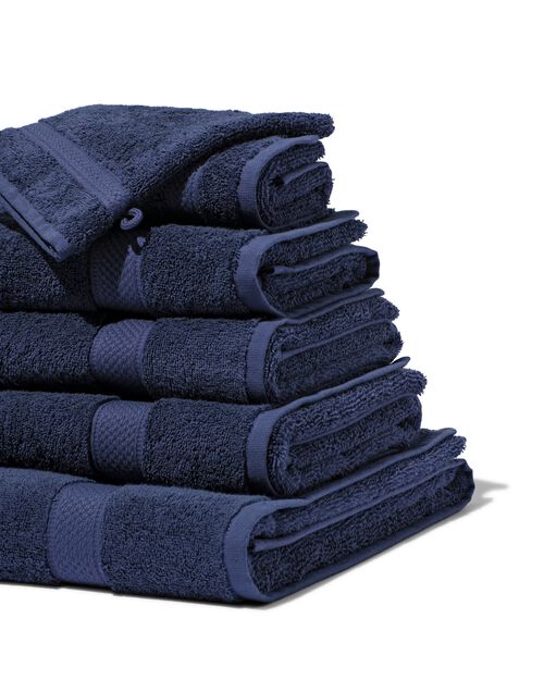 gant de toilette de qualité épaisse bleu nuit