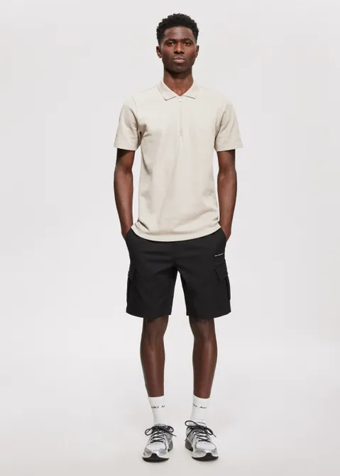 Cargo jogger korte broek zwart (ZWART)