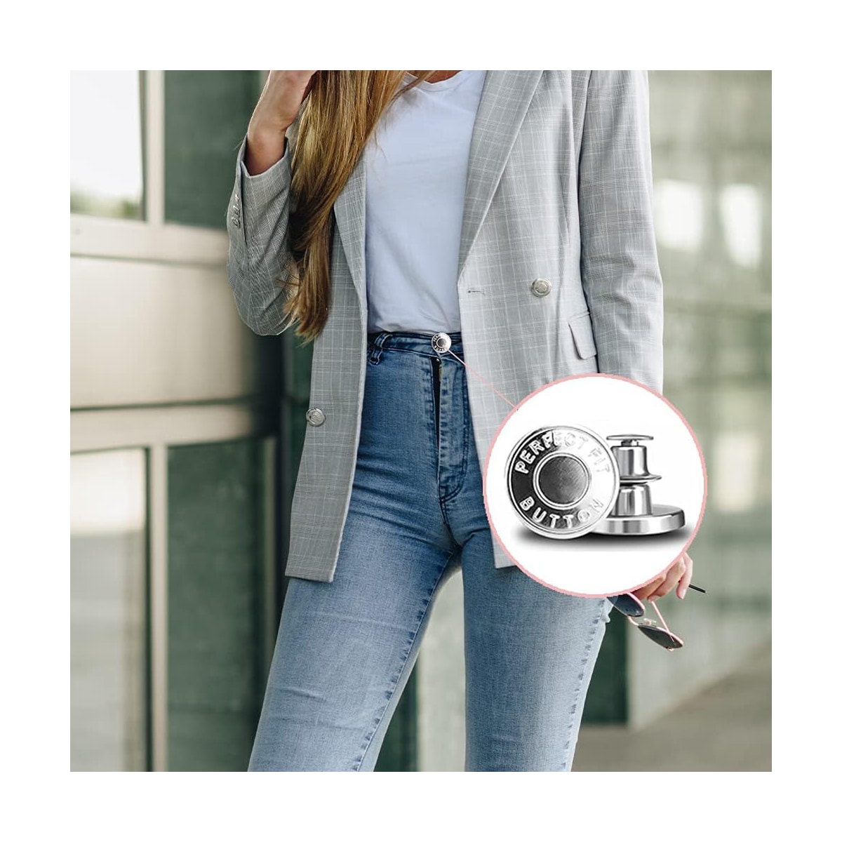 Avtakbare jeansknapper 10-pakning Mote jeans
