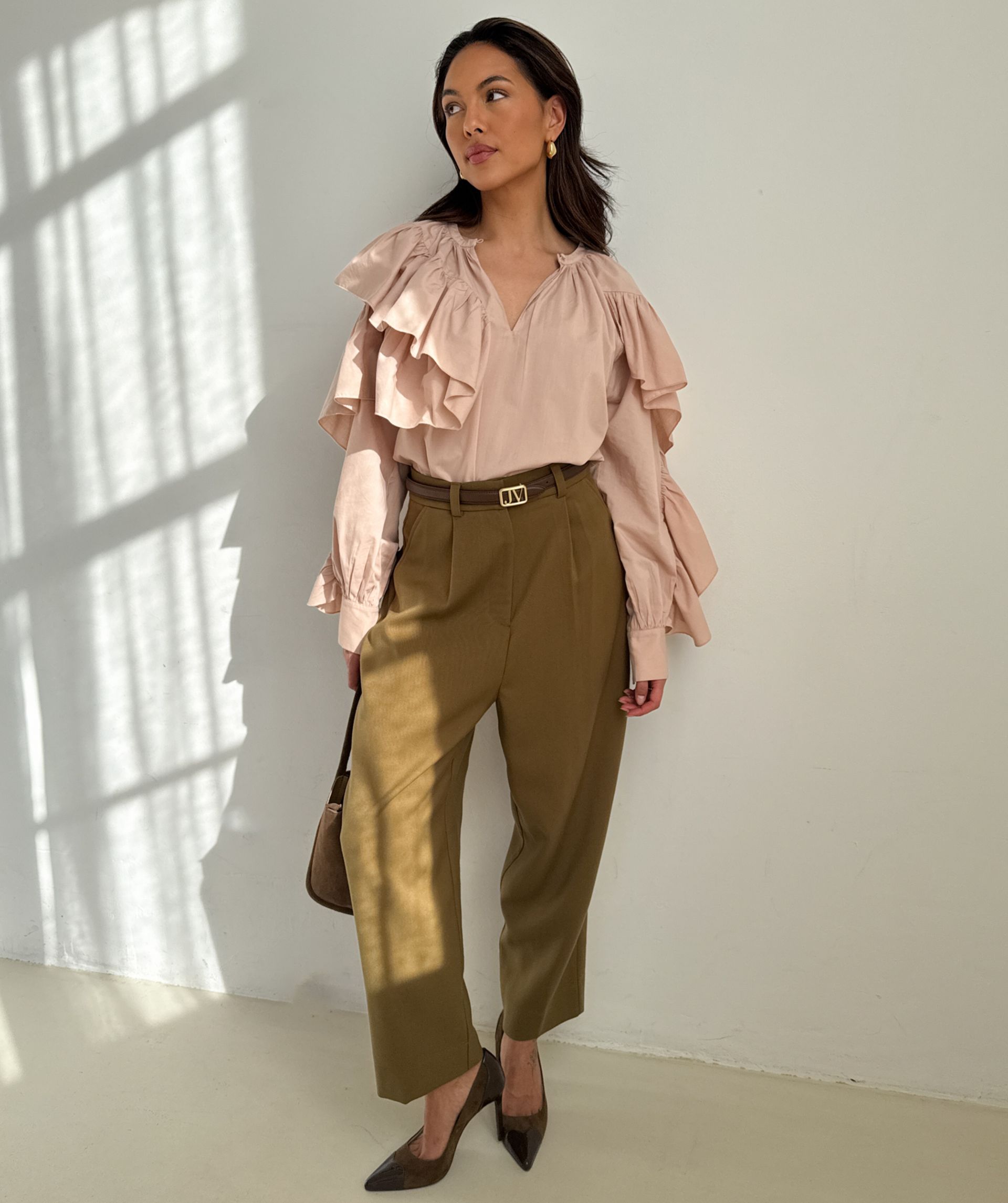 JV-SONYES oversized balloon fit pantalon - olive green