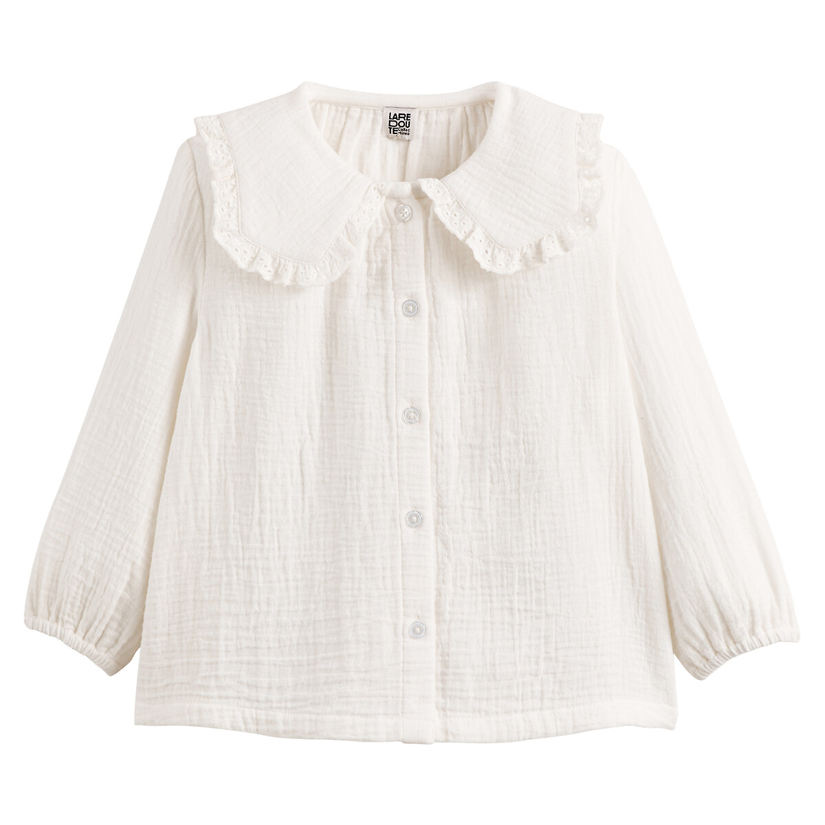 COLEÇÕES LA REDOUTE<br>Blusa com gola Claudine, dupla camada tetra