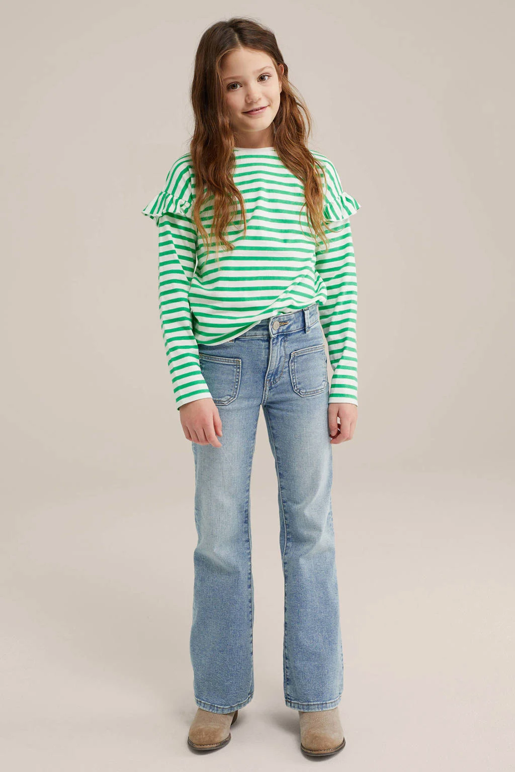 WE Fashion longsleeve groen