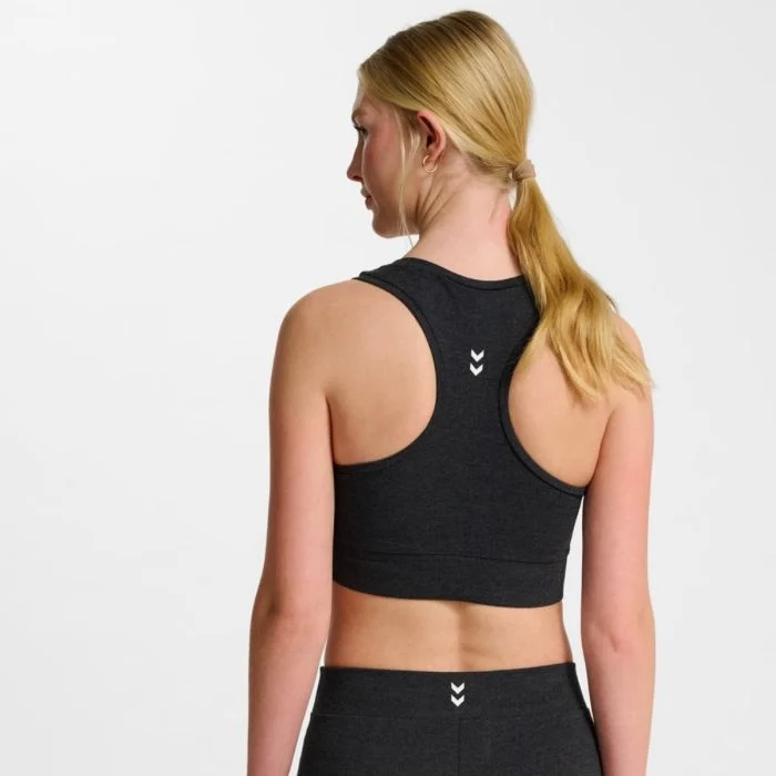 Hummel Dame BH Pulse Logo Light Support Bra Sort